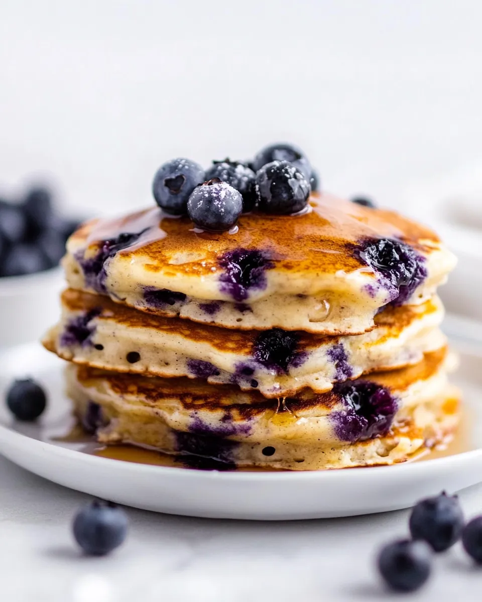 Easy Buttermilk Blueberry Pancakes recipe image