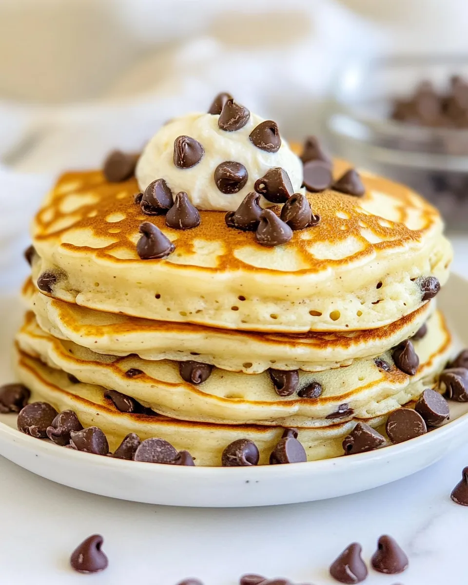 Homemade Buttermilk Chocolate Chip Pancakes photo