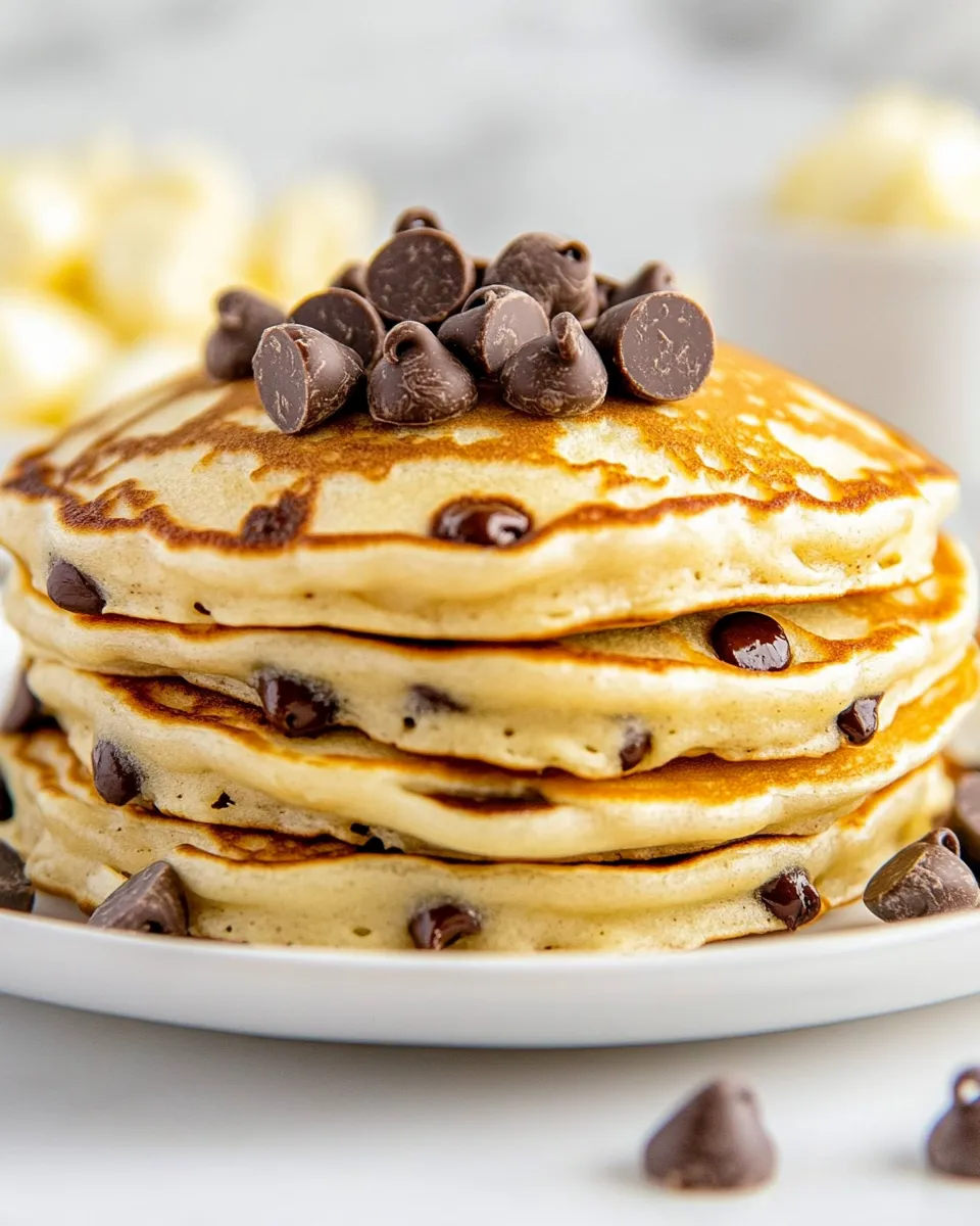 Easy Buttermilk Chocolate Chip Pancakes recipe image