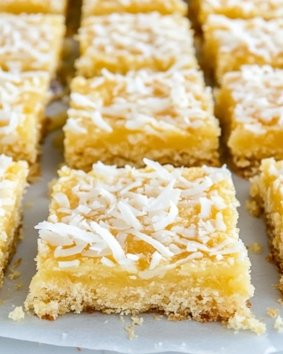 Easy Buttery Coconut Bars recipe photo