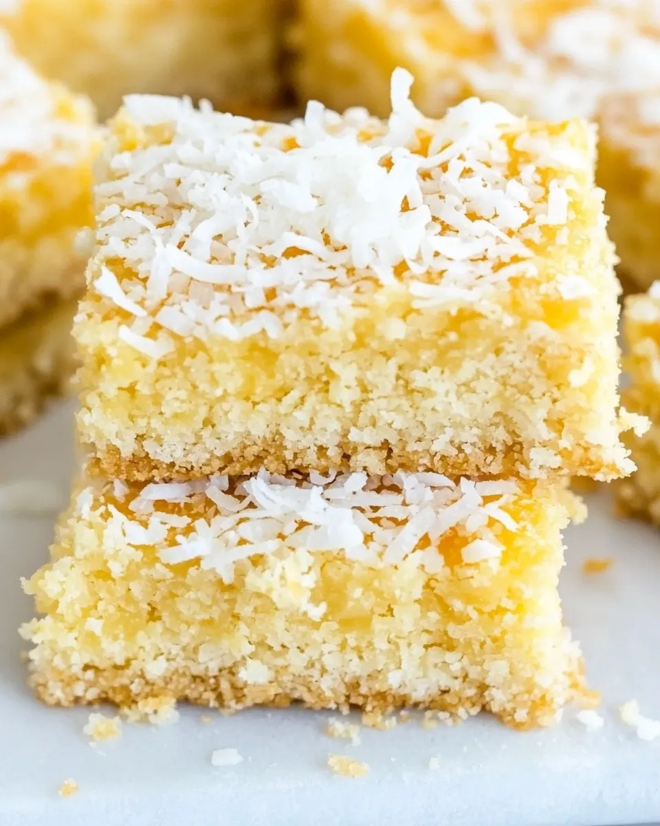 Delicious Buttery Coconut Bars dish photo