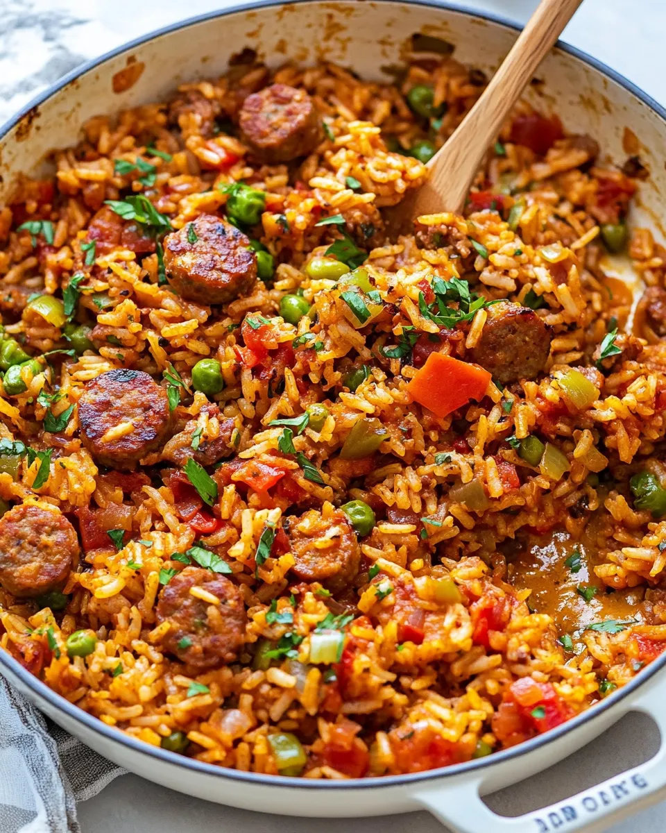 Homemade Cajun Rice and Sausage Skillet photo