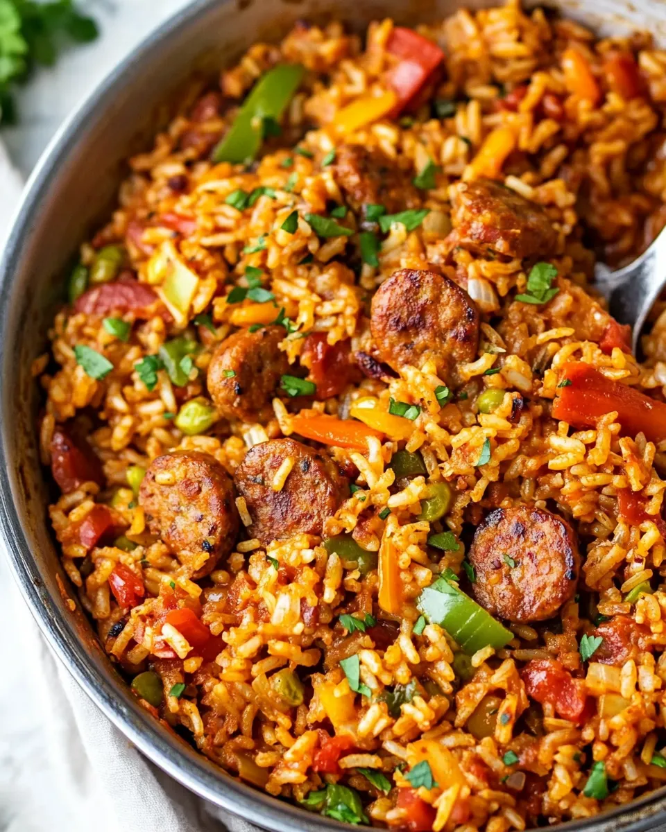 Easy Cajun Rice and Sausage Skillet recipe photo