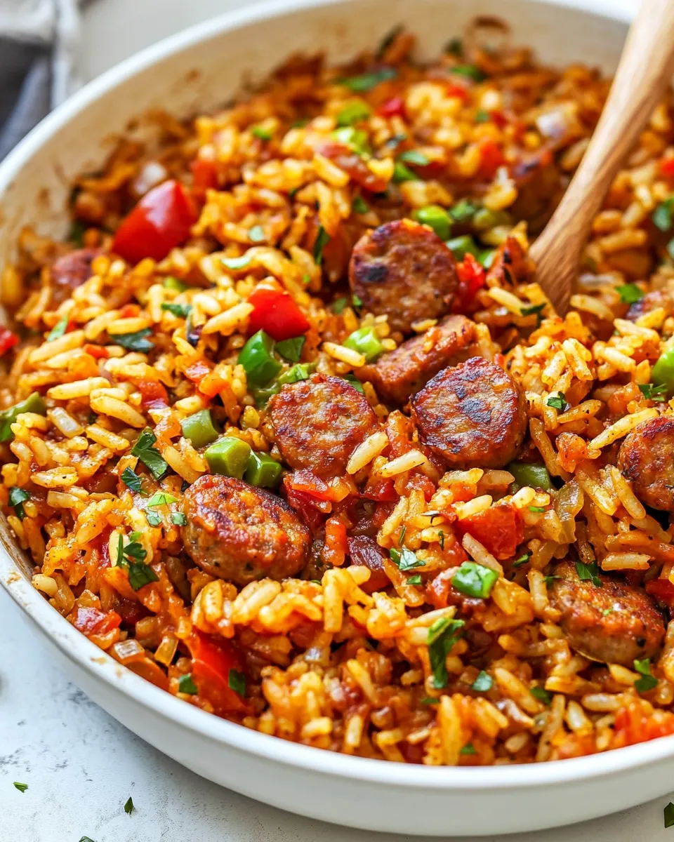 Delicious Cajun Rice and Sausage Skillet dish photo