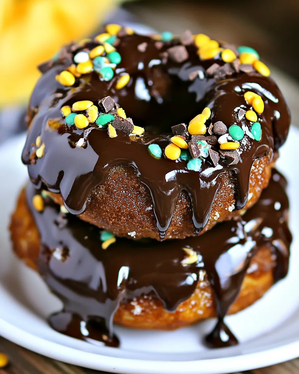 Classic Cake Mix Donuts with Chocolate Glaze image