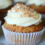 Homemade Carrot Cupcakes with Cream Cheese Frosting photo