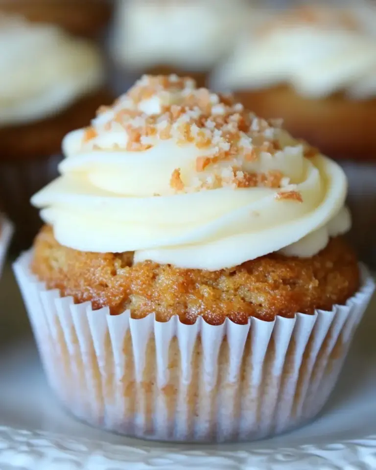 Homemade Carrot Cupcakes with Cream Cheese Frosting photo