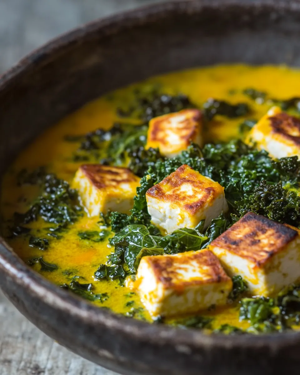 Delicious Carrot Curry with Kale and Paneer dish photo