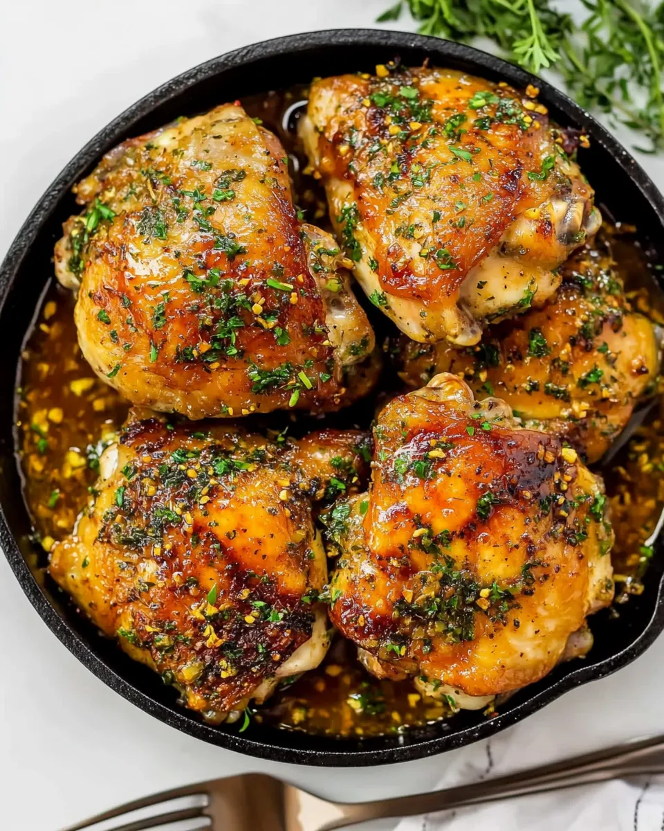 Delicious Cast Iron Chicken Thighs plate image