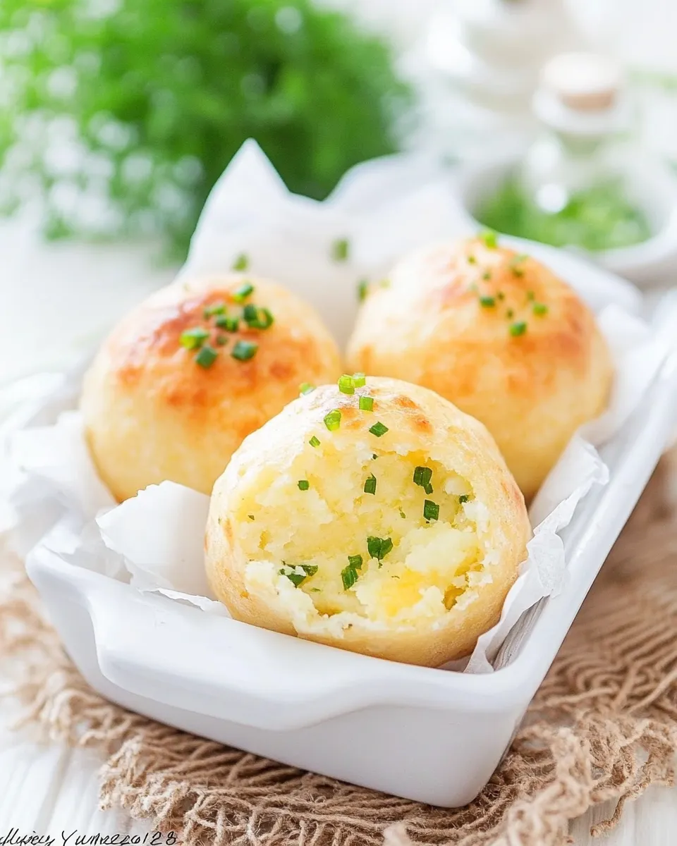 Delicious Cheese-Stuffed Baked Yuca Balls dish photo