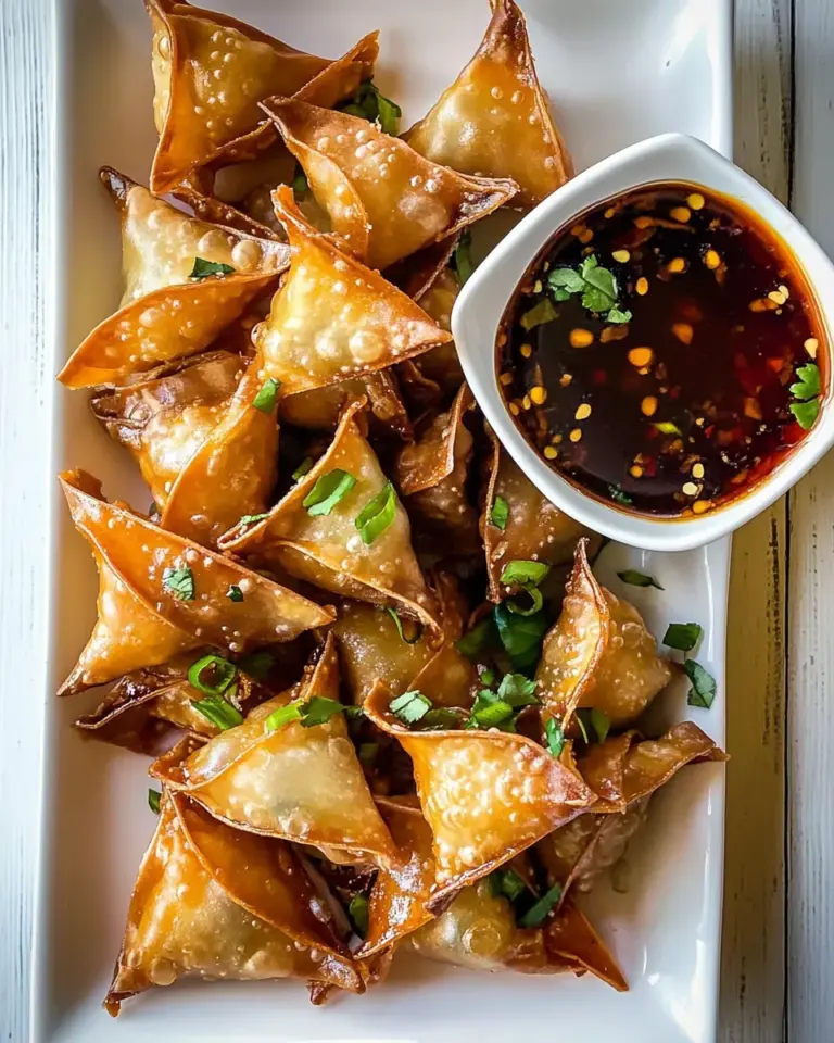 Homemade Cheese Rangoons with Sweet Ginger Chili Sauce. recipe photo