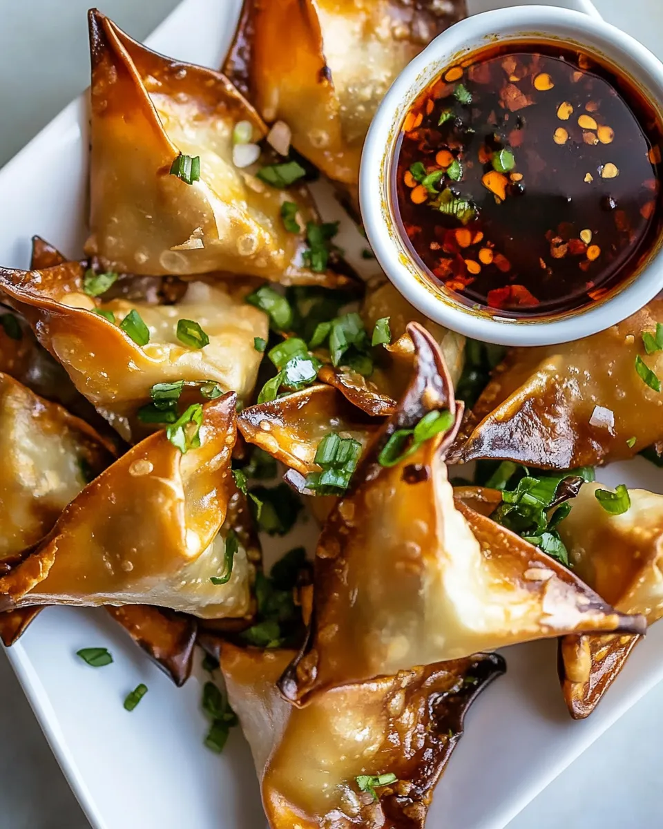 Easy Cheese Rangoons with Sweet Ginger Chili Sauce. photo