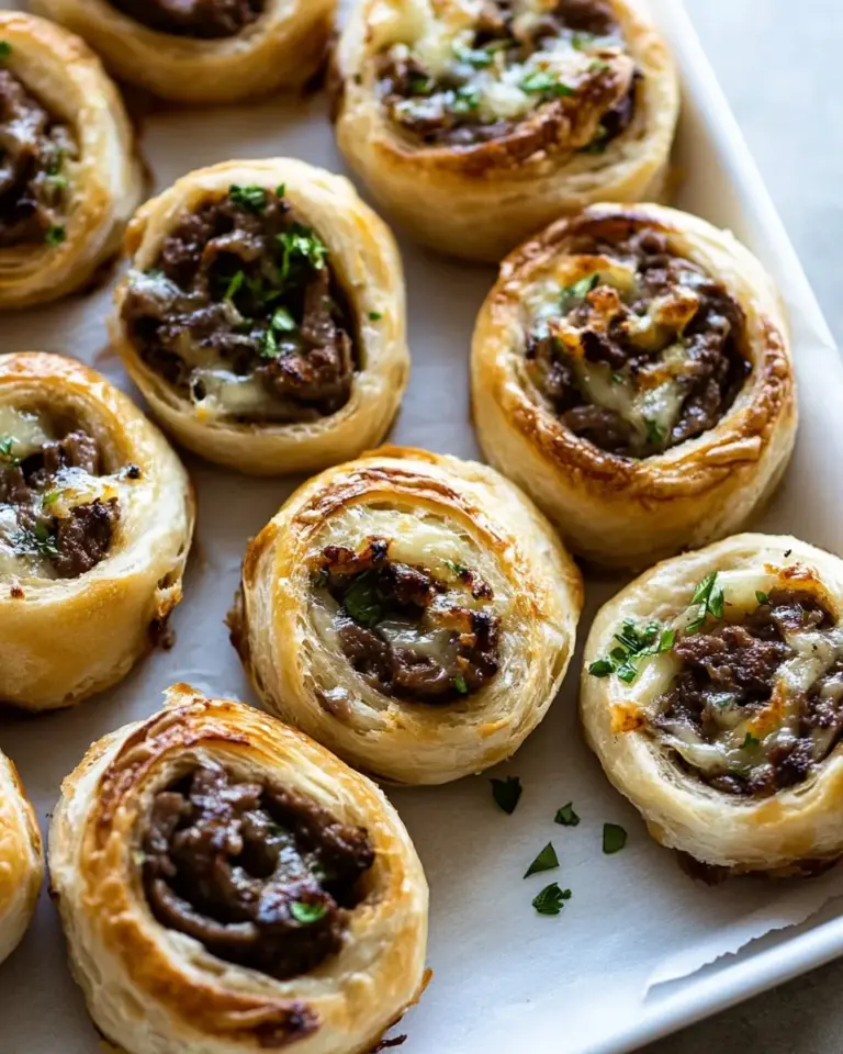 Homemade Cheese Steak Pinwheels photo