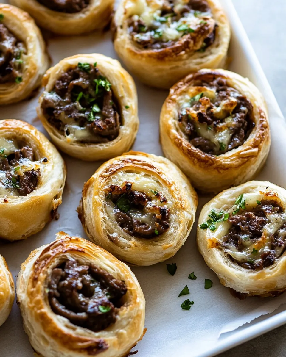 Homemade Cheese Steak Pinwheels photo