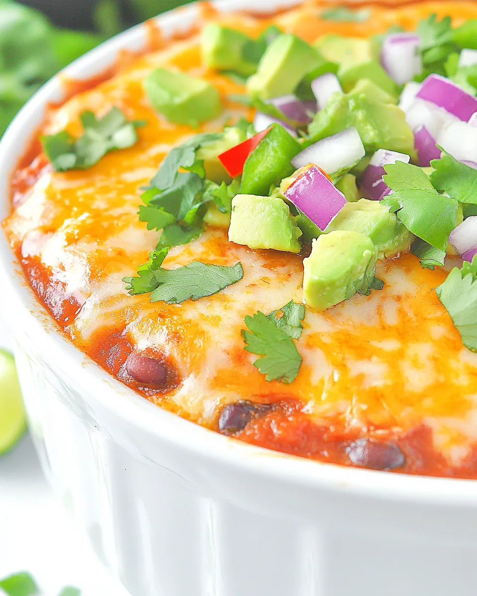 Classic Cheesy Beef & Bean Enchilada Dip image