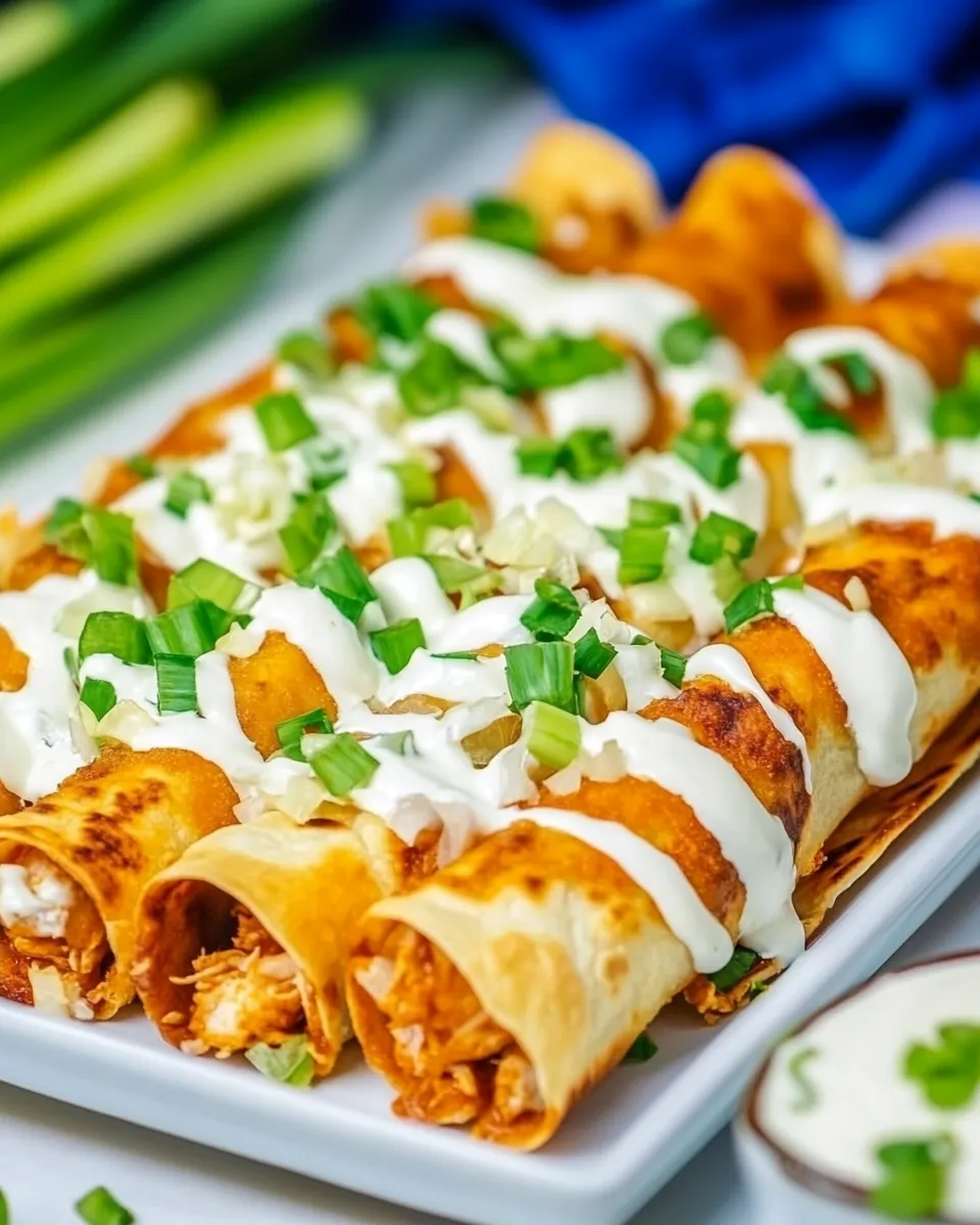 Classic Cheesy Buffalo Chicken Taquitos image