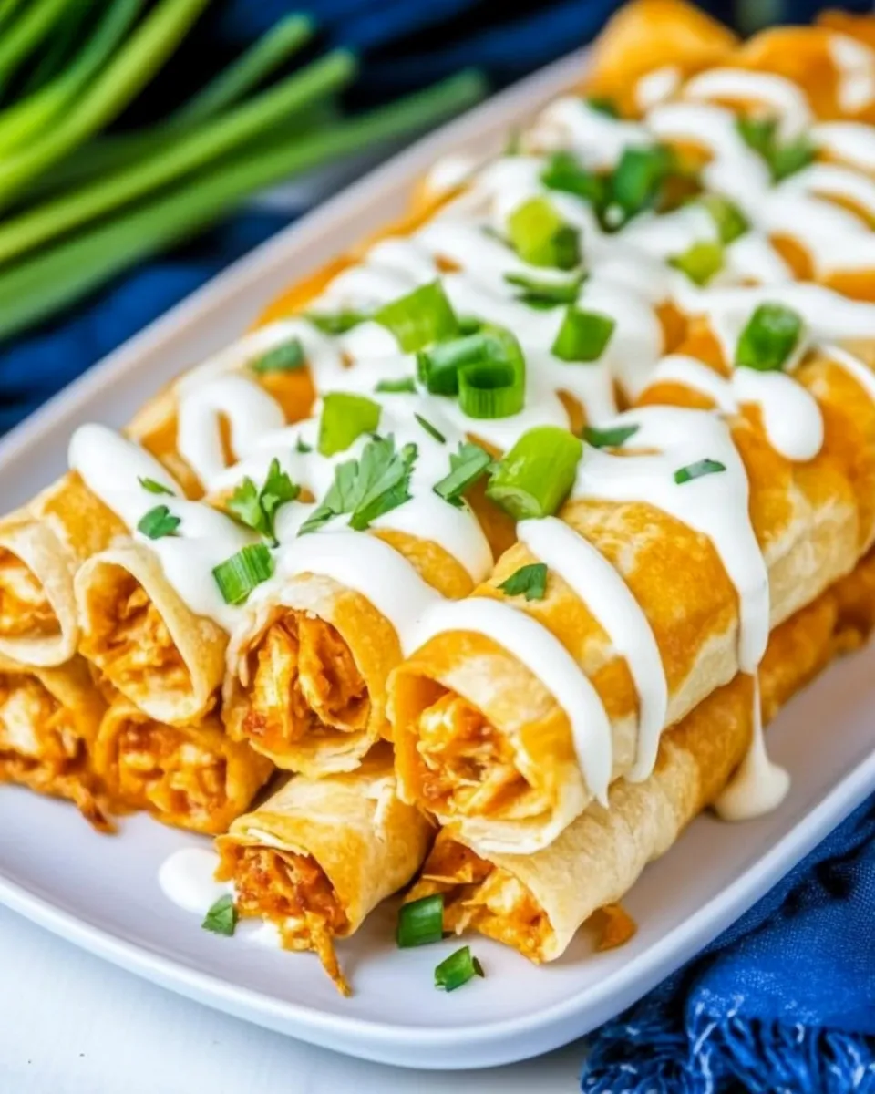 Delicious Cheesy Buffalo Chicken Taquitos dish photo