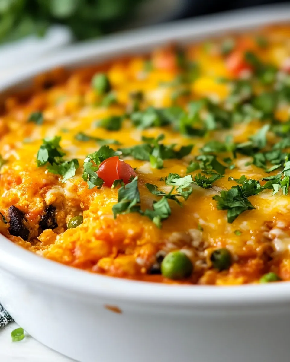 Delicious Cheesy Chicken Enchilada Bake shot