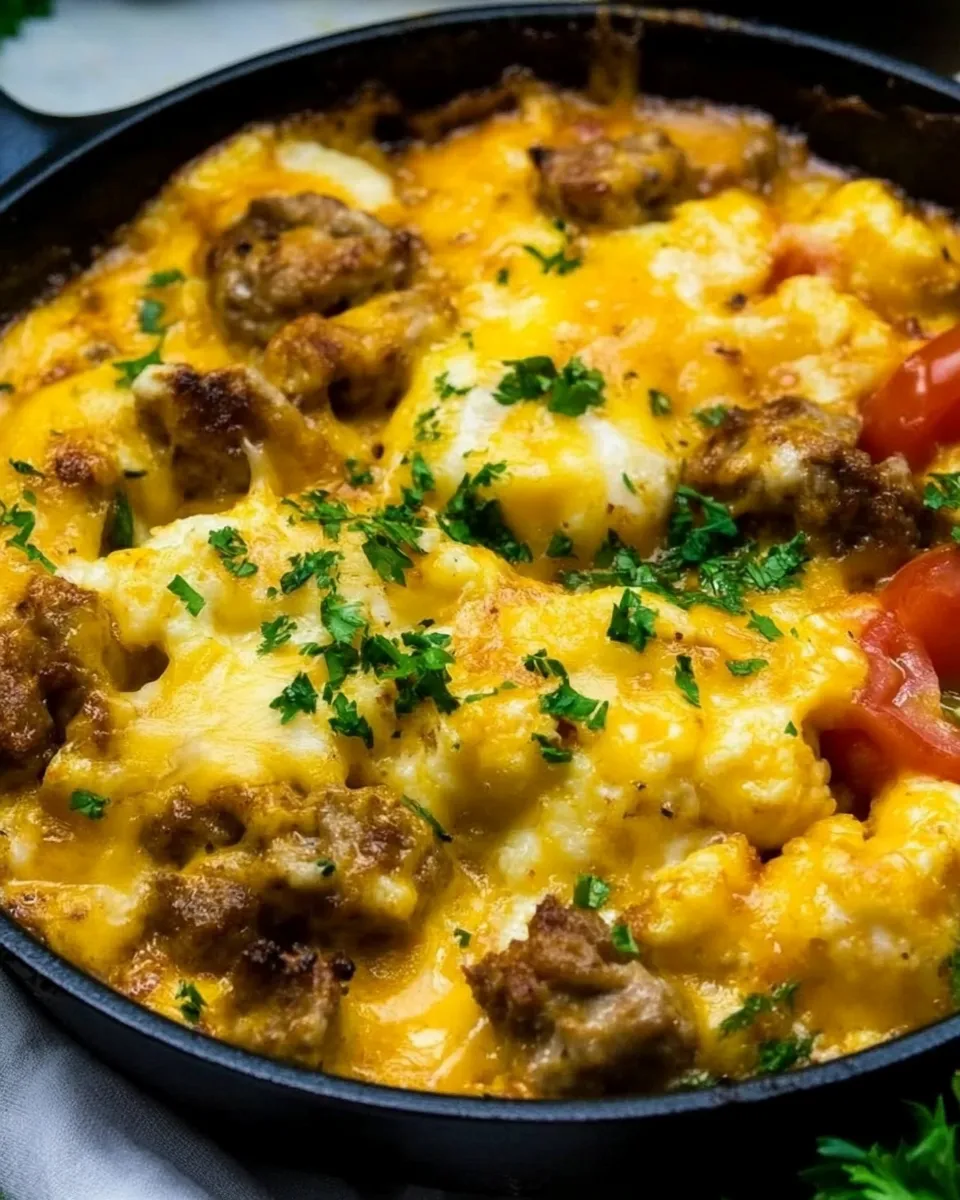 Homemade Cheesy Creole Breakfast Skillet photo