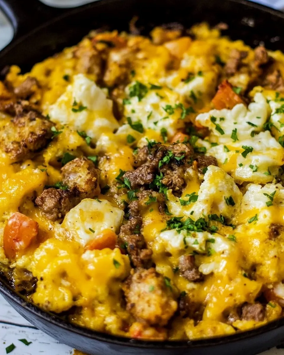 Classic Cheesy Creole Breakfast Skillet image