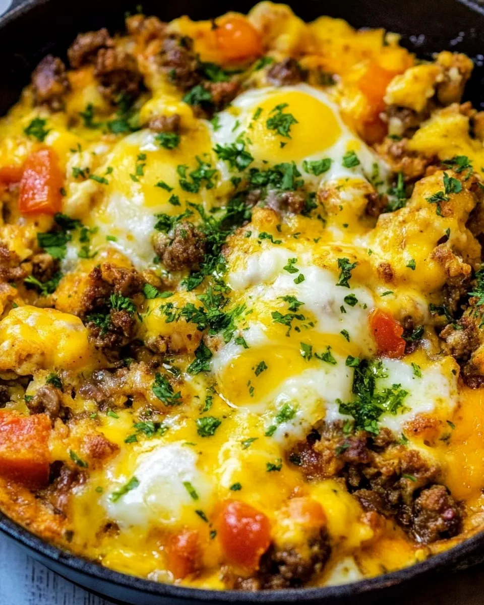 Easy Cheesy Creole Breakfast Skillet recipe photo