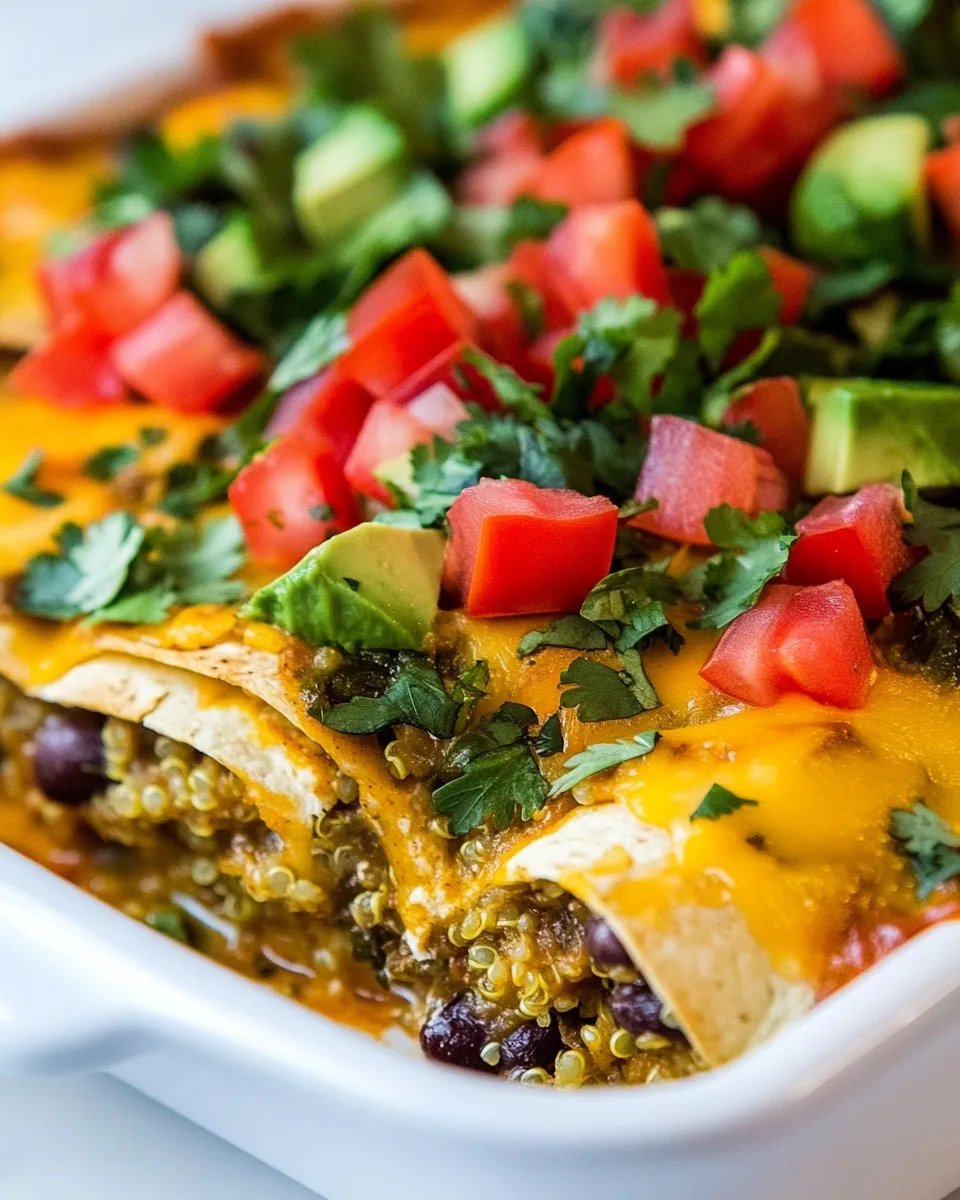 Classic Cheesy Quinoa Enchilada Bake image
