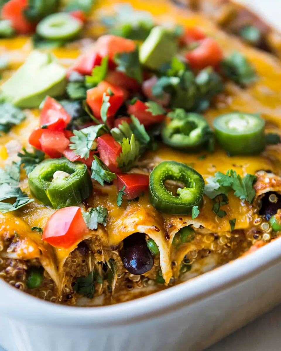 Easy Cheesy Quinoa Enchilada Bake recipe photo