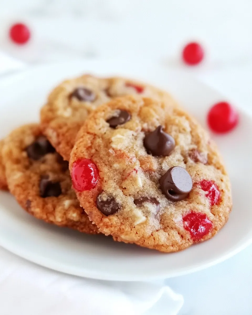 Delicious Cherry Coconut Chocolate Chip Cookies shot