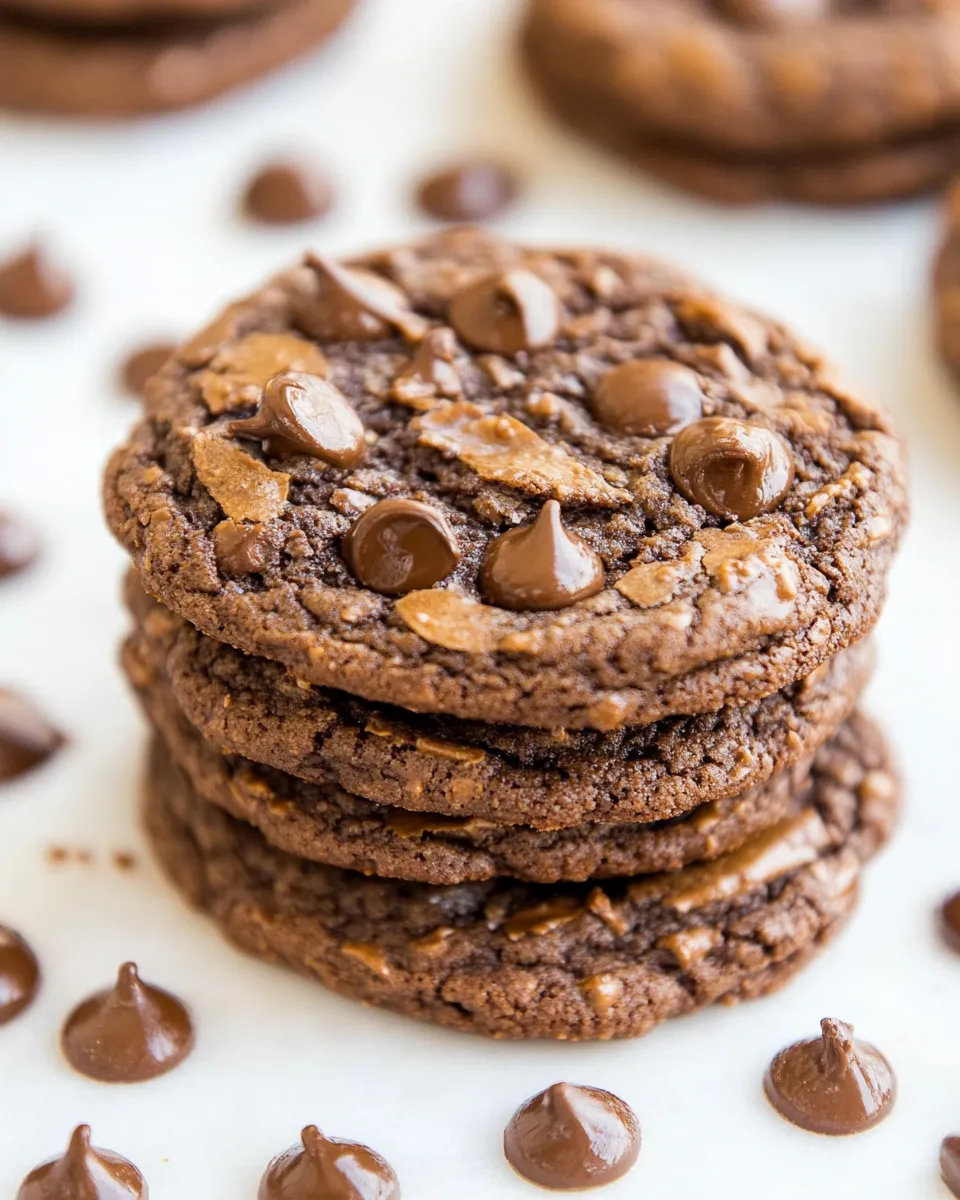 Classic Chewy Chocolate Fudge Cookies (Vegan) image