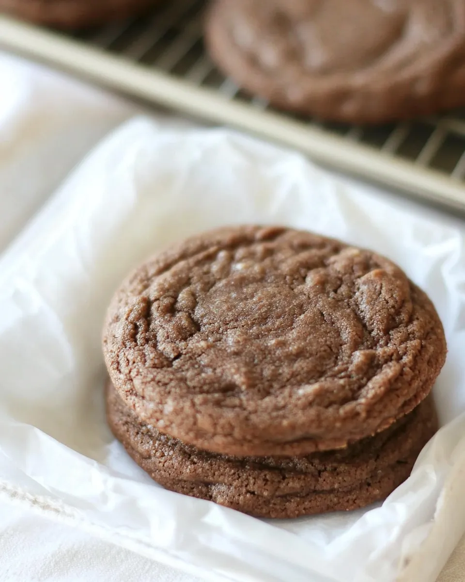 Delicious Chewy Cocoa Mocha Cookies shot