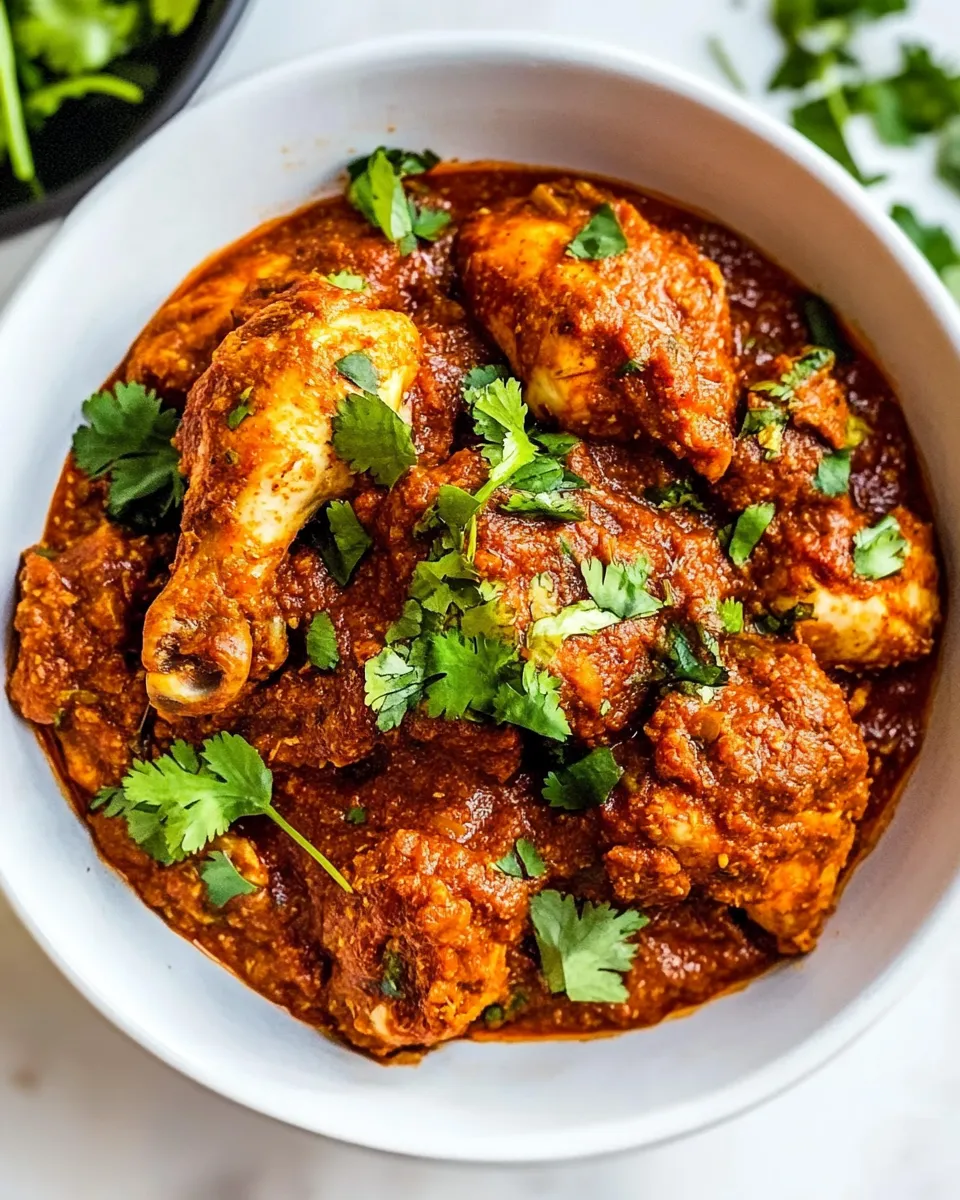 Delicious Chicken Bhuna shot