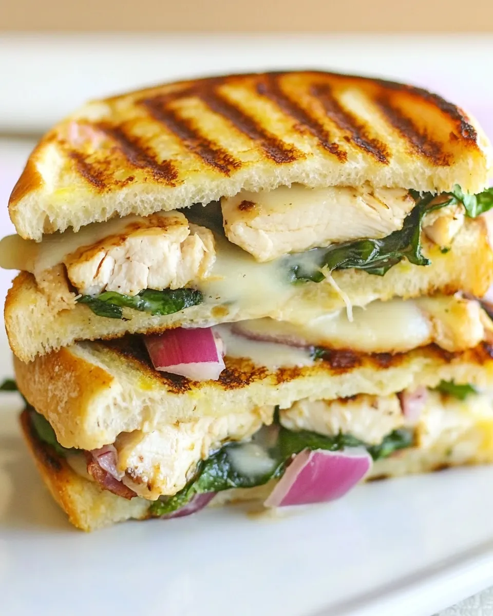 Homemade Chicken Florentine Panini photo