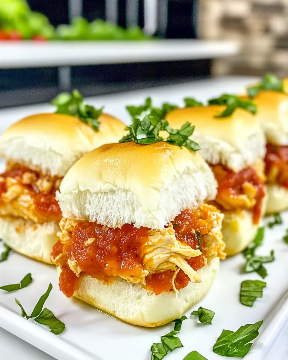 delicious Chicken Parm Sliders shot
