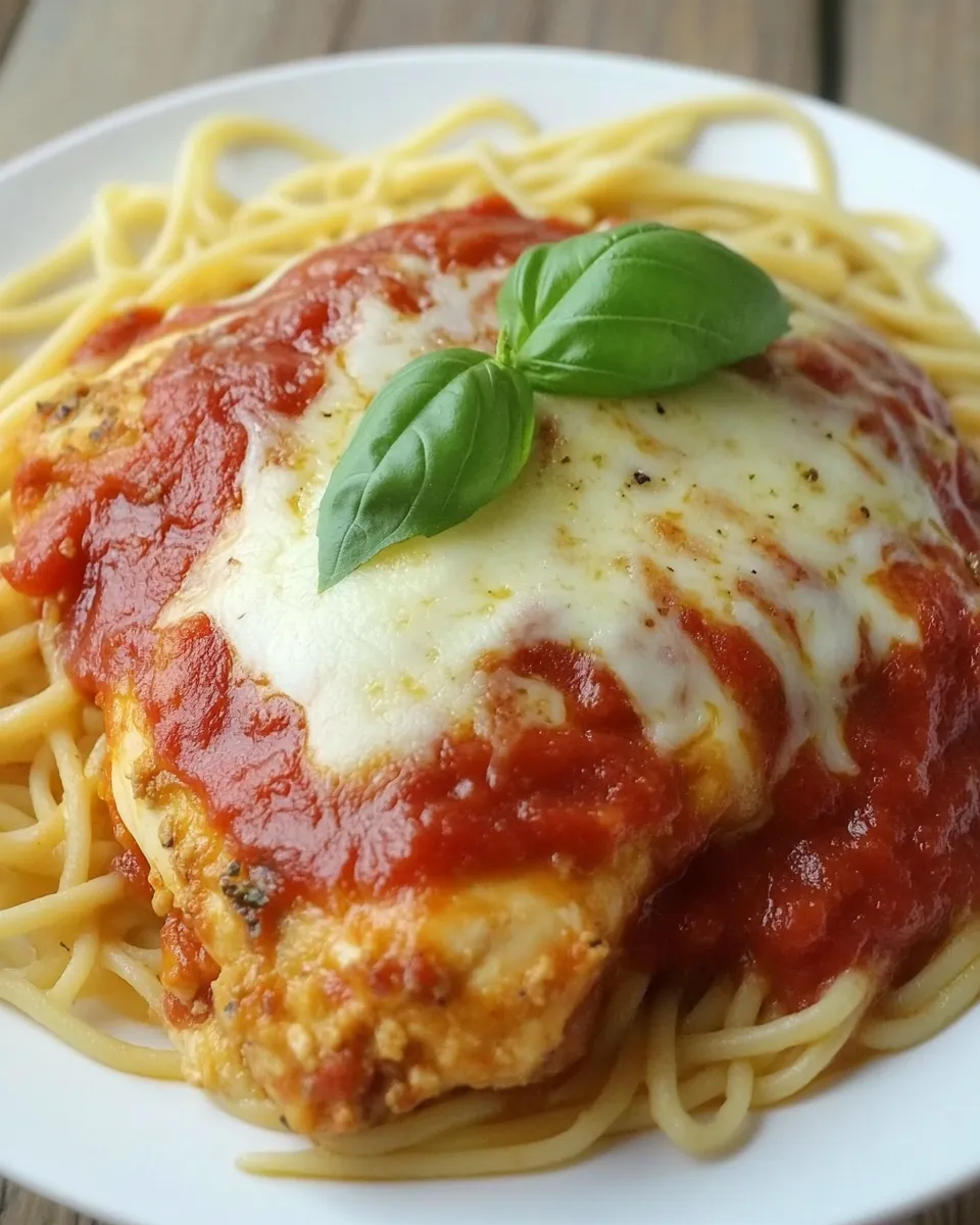 Delicious Chicken Parmigiana plate image