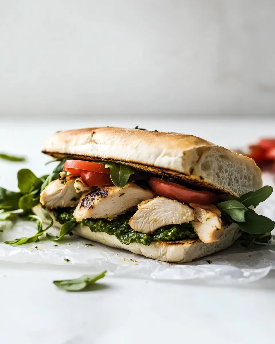 Classic Chicken Pesto Sandwich image