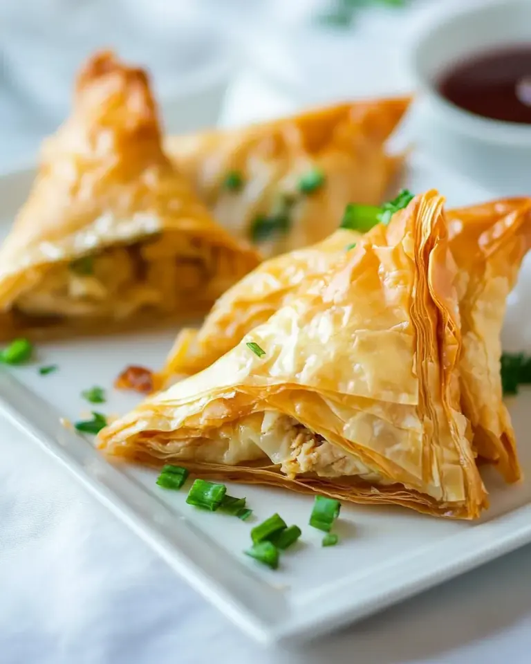 Homemade Chicken Phyllo Triangles photo