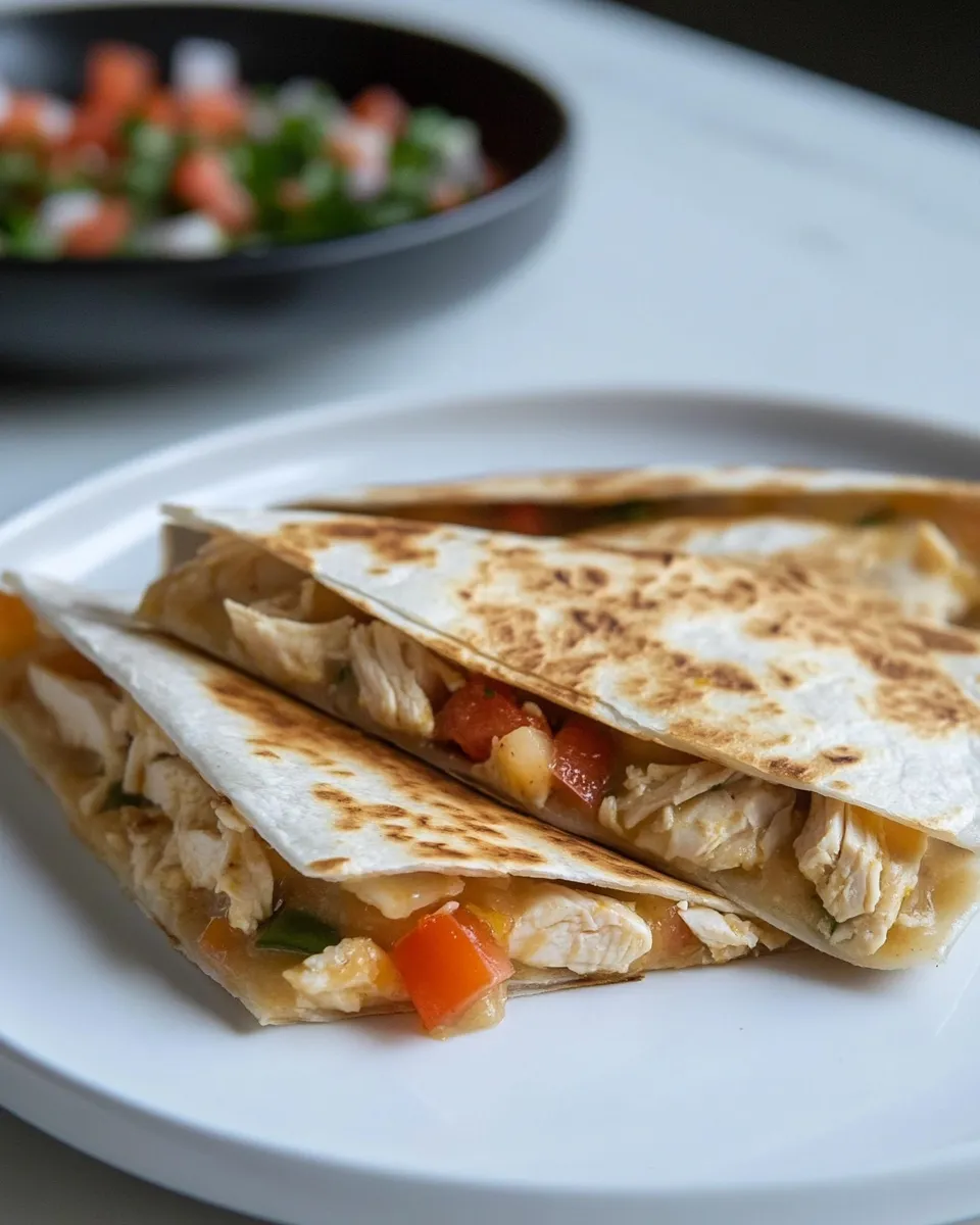 homemade Chicken Quesadilla with Pico de Gallo photo