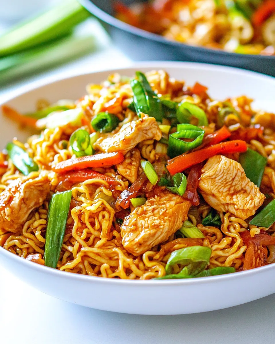 Homemade Chicken Ramen Stir Fry photo