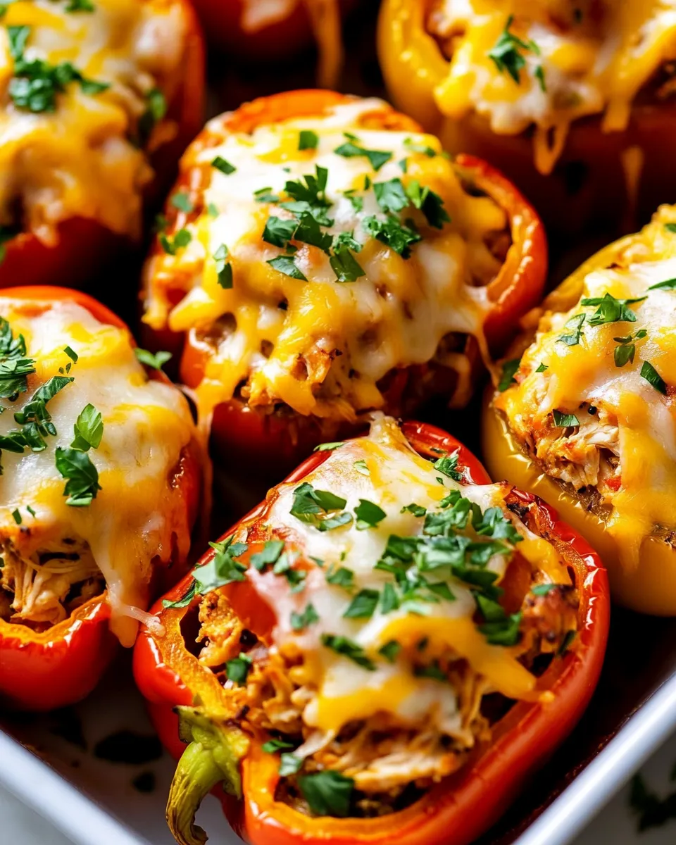 Classic Chicken Stuffed Peppers recipe image