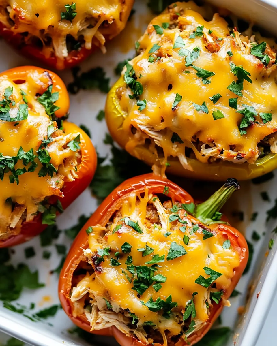 Easy Chicken Stuffed Peppers dish photo