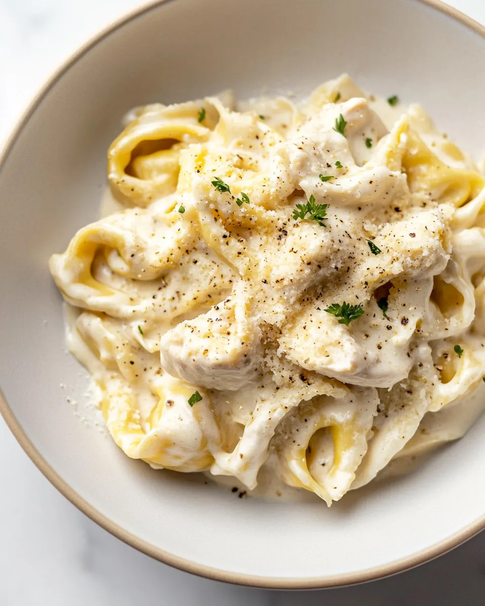 Classic Chicken Tortellini Alfredo image