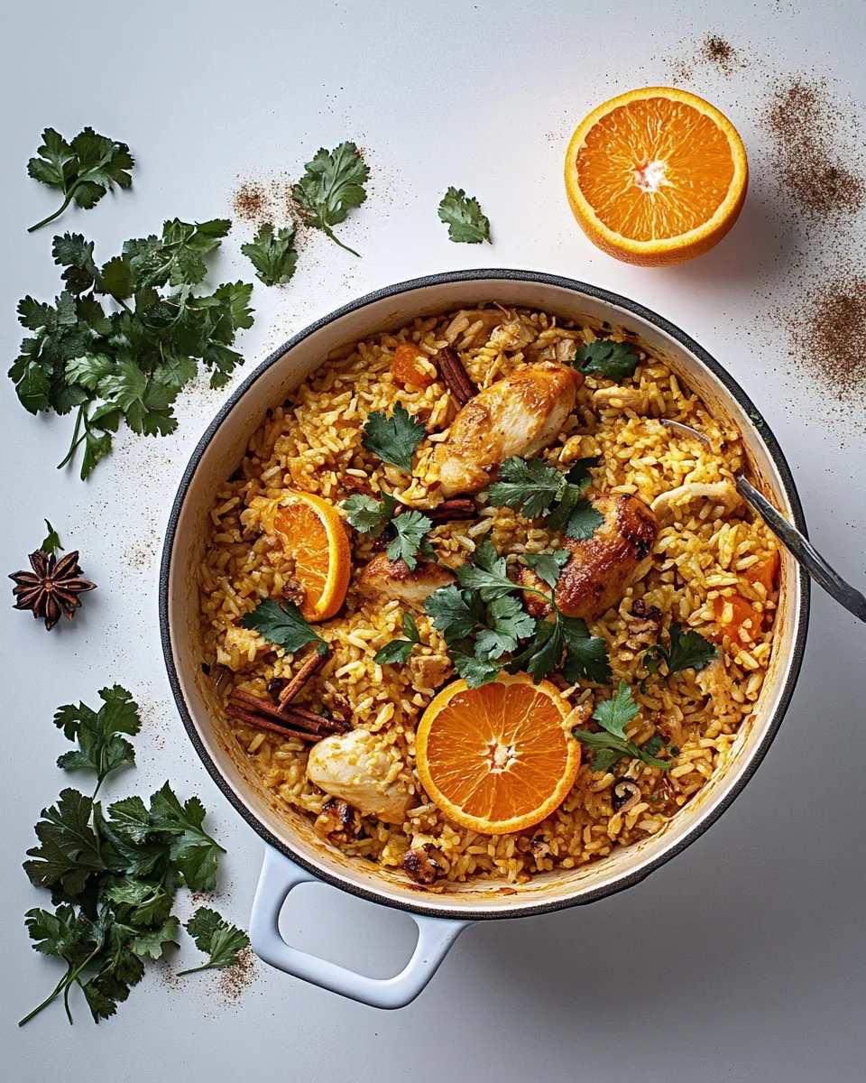 Classic Chicken & rice pilaf with orange & spices image