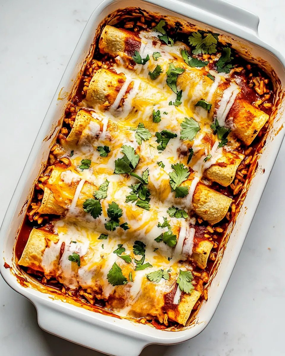 Homemade Chicken and Rice Enchiladas photo