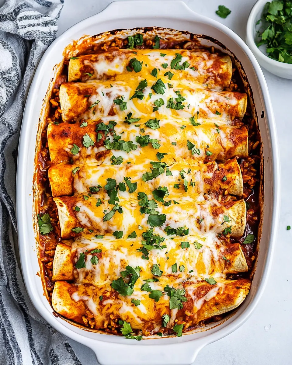 Easy Chicken and Rice Enchiladas dish photo