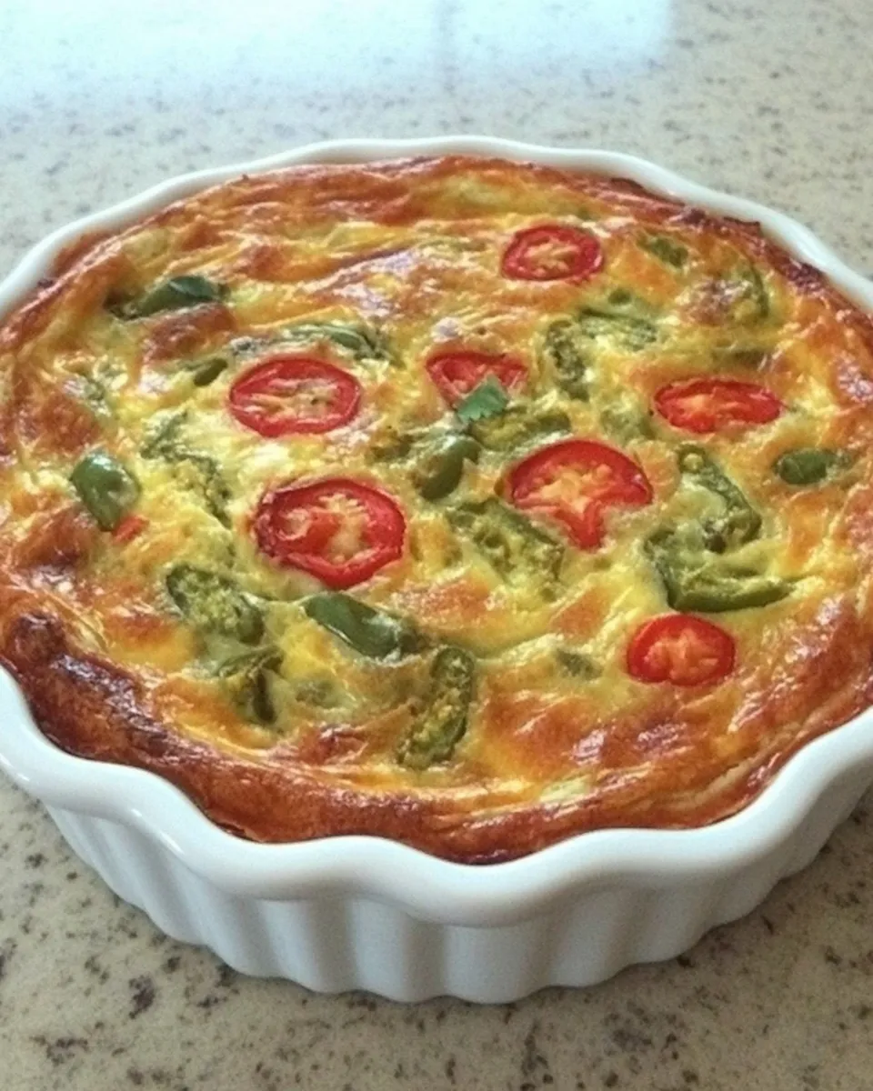Delicious Chile Relleno Quiche dish photo