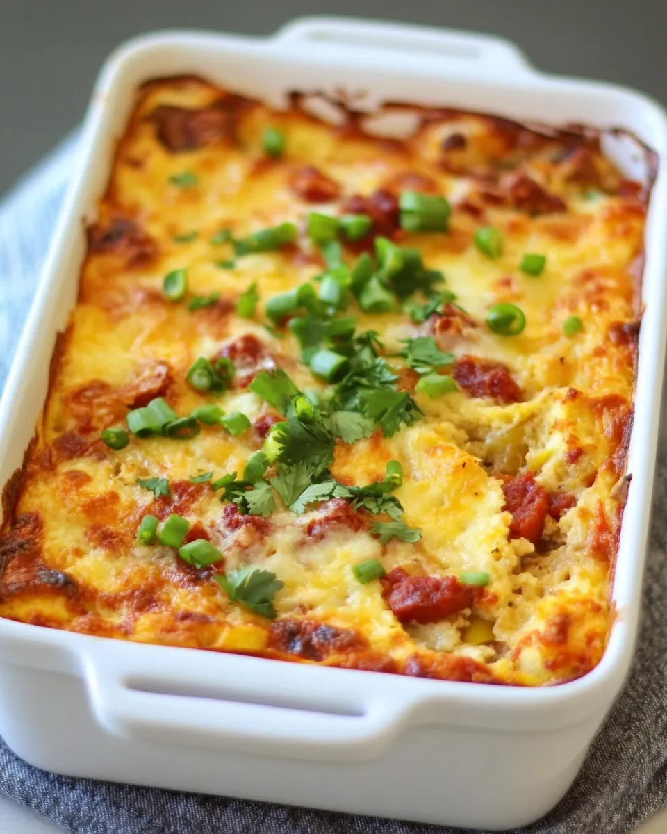 Easy Chiles Rellenos Breakfast Strata with Optional Chorizo picture