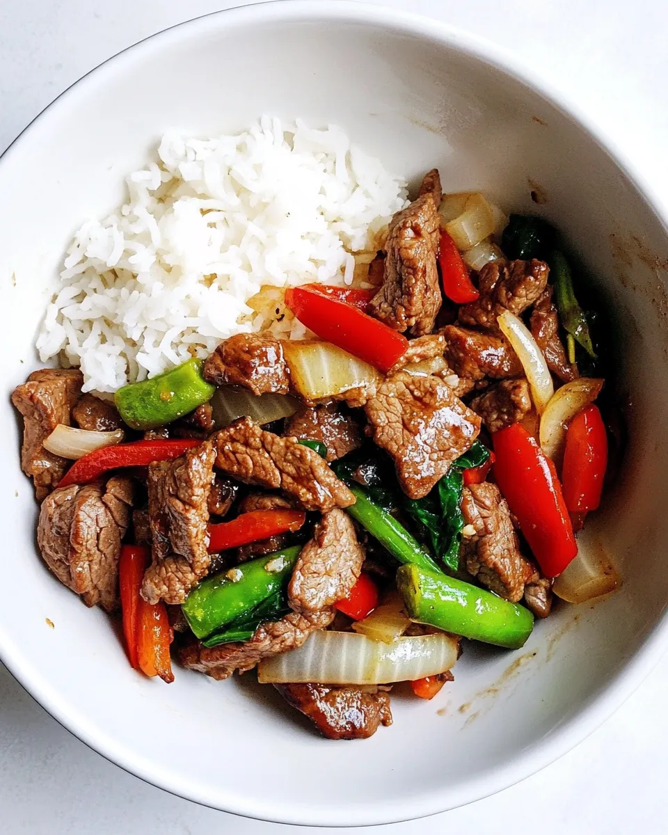 Classic Chili Garlic Beef Stir Fry with Coconut Jasmine Rice. image