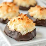 Homemade Chocolate-Dipped Coconut Macaroons photo