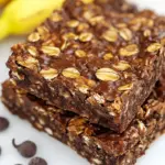 Homemade Chocolate Banana Oatmeal Breakfast Bars photo