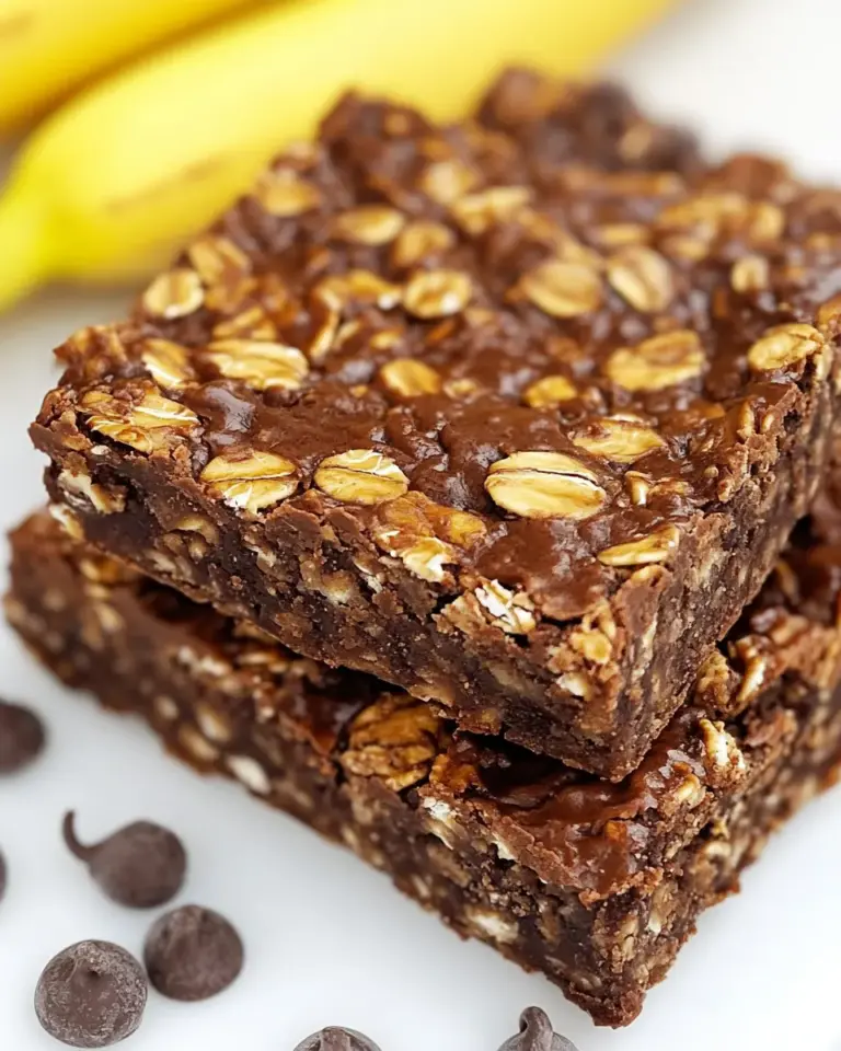Homemade Chocolate Banana Oatmeal Breakfast Bars photo
